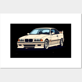 Beige BMW E36 M3 Posters and Art